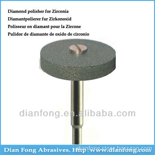 D3C HP Shank Wheel Diamond Impregnated Synthetic Rubber Heatless Polisher For Zirconia Abrasives